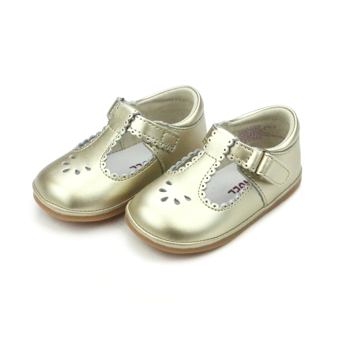 Dottie Scalloped T-Strap Mary Jane (Baby) - Gold